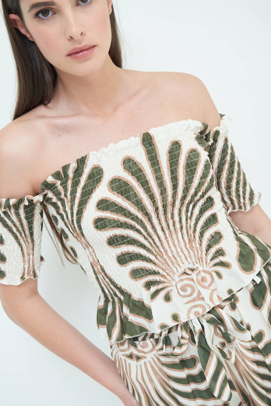 Kikisix TOP ETNICO VISCOSA MILITARE Online
