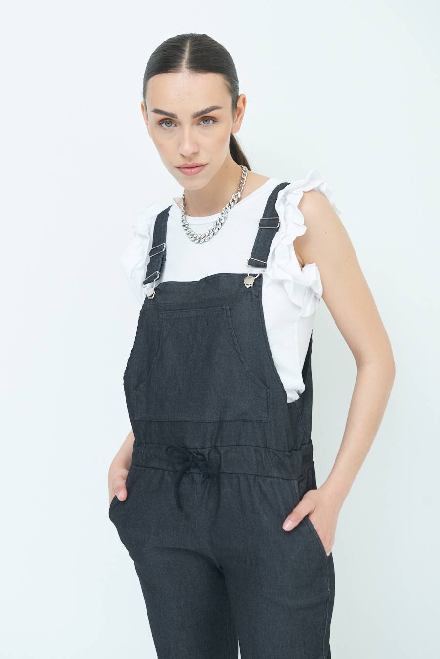 Kikisix TUTA SALOPETTE NERO Acquista Ora