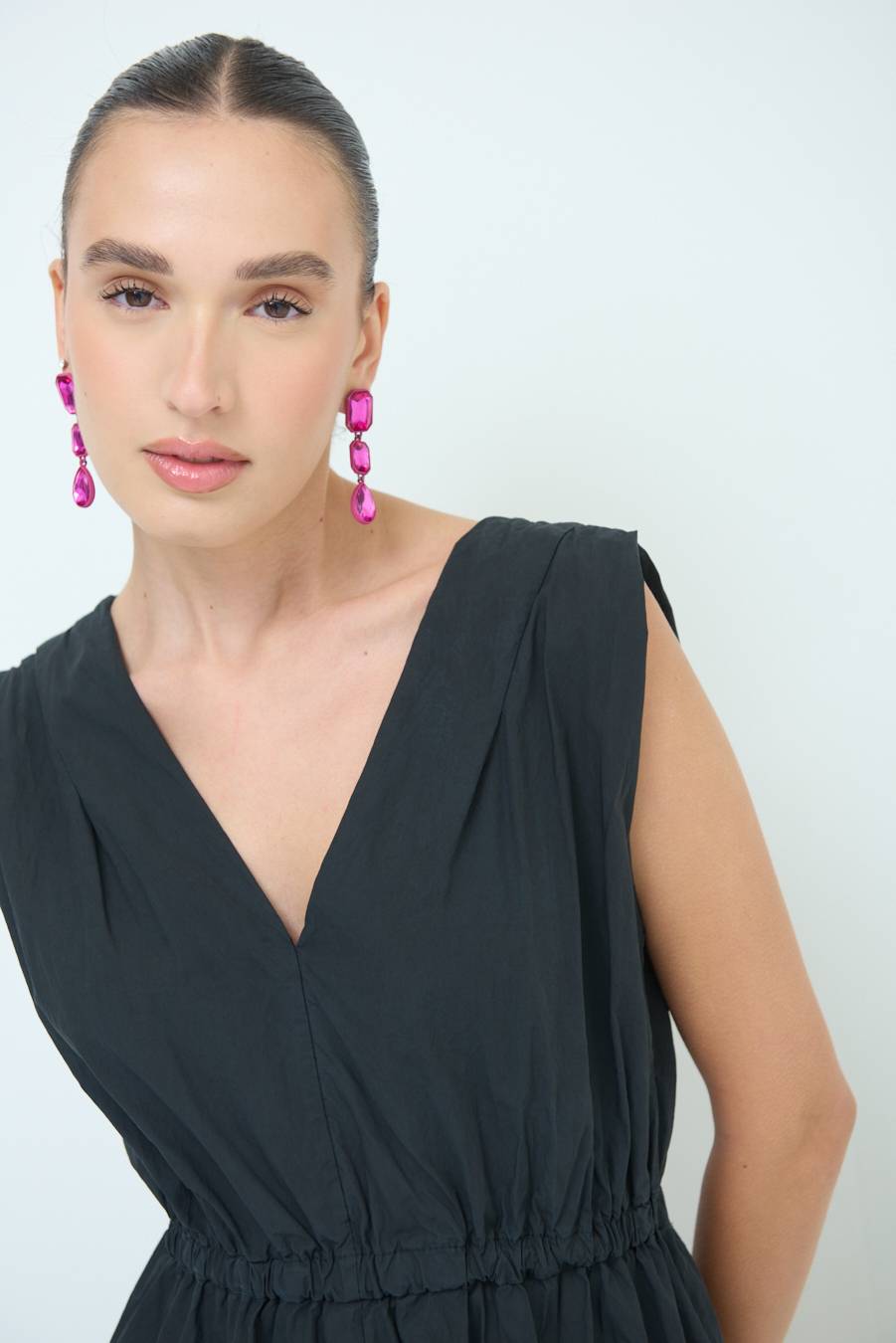 Kikisix ABITO MIDI CON ELASTICO NERO Promozione Limitata