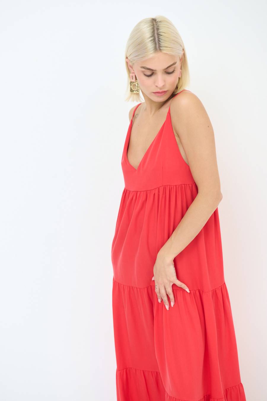 Kikisix ABITO AMPIO MAXI ROSSO Novità