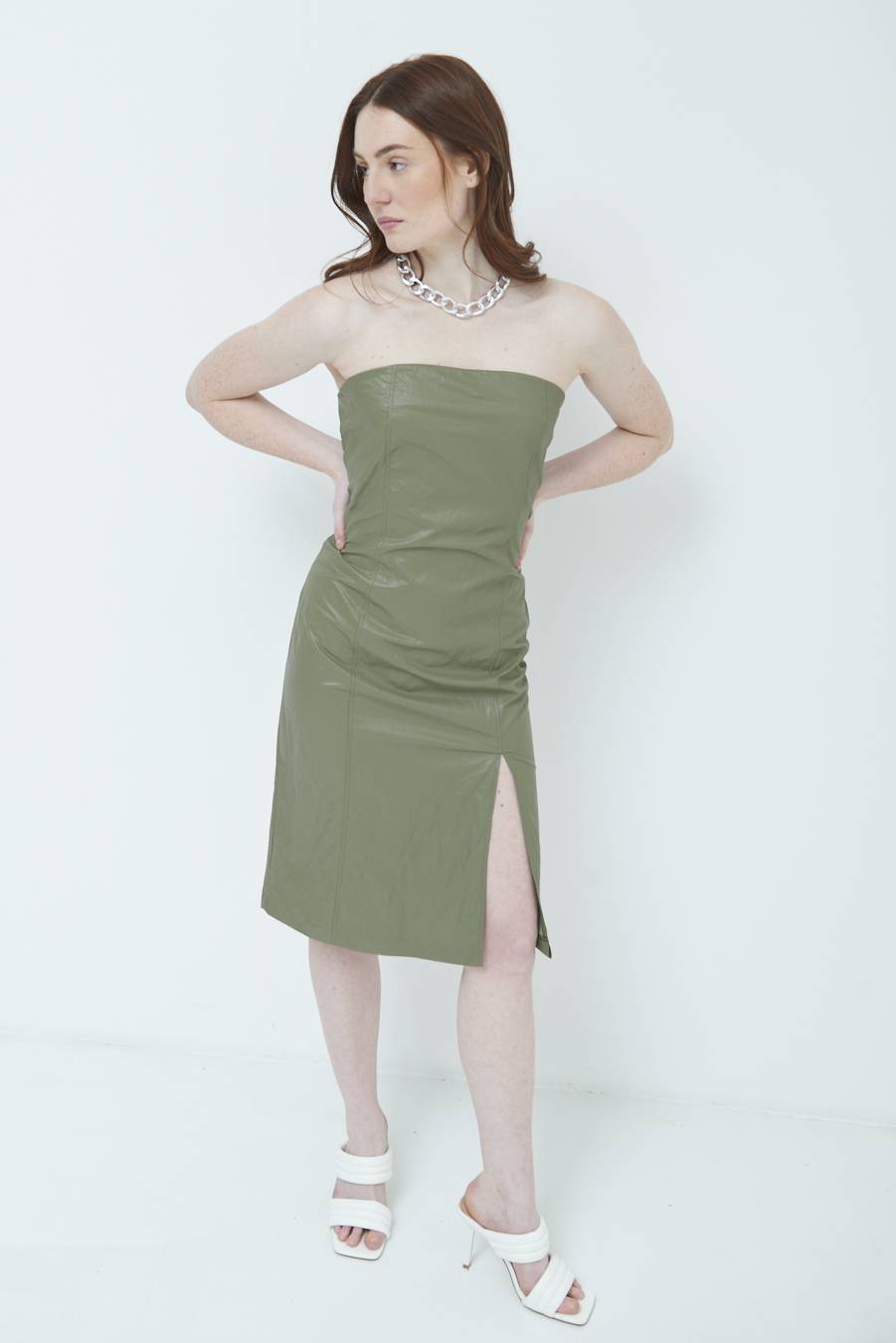 Kikisix ABITO TUBINO VERDE MILITARE Moda