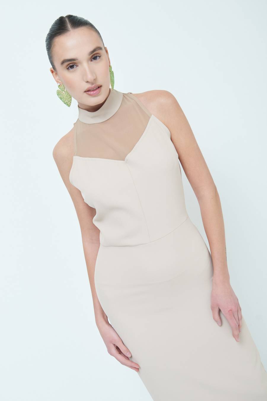 Kikisix VESTITO CADI+RETE CAMMELLO Pezzi Unici