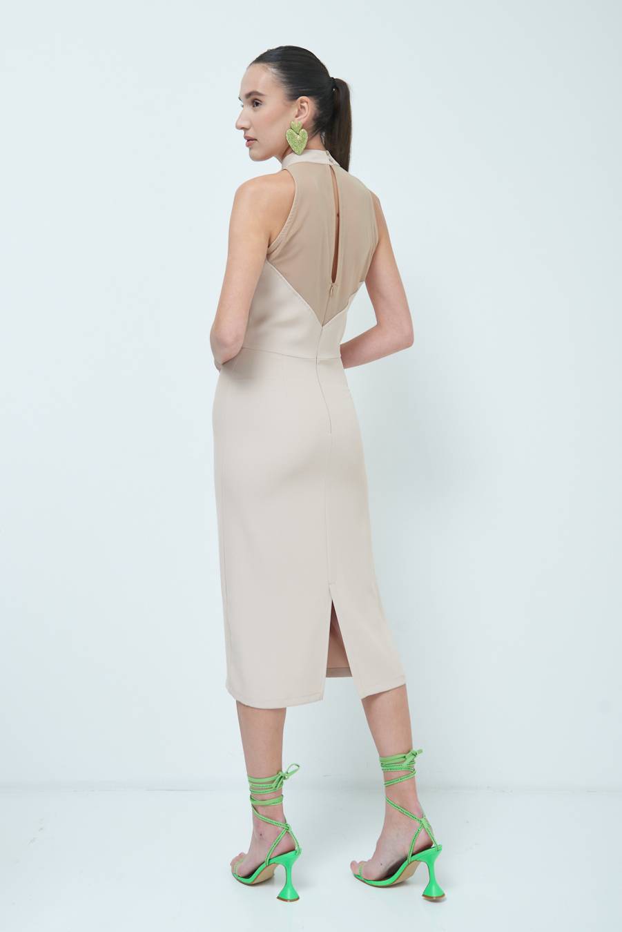 Kikisix VESTITO CADI+RETE CAMMELLO Pezzi Unici