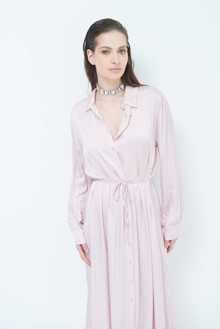 Kikisix ABITO RASO VISCOSA ROSA Promozione Limitata