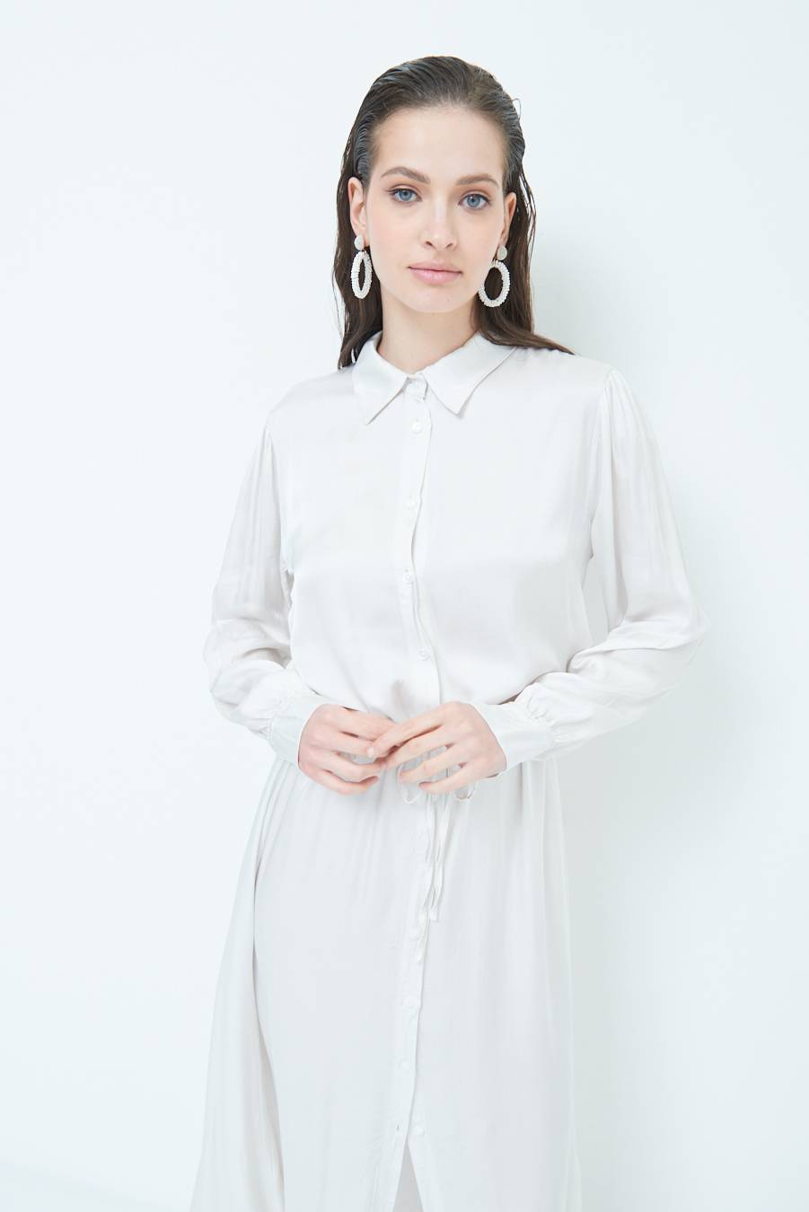 Kikisix ABITO RASO VISCOSA BEIGE Shopping Online
