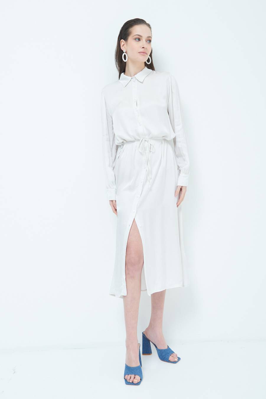 Kikisix ABITO RASO VISCOSA BEIGE Shopping Online