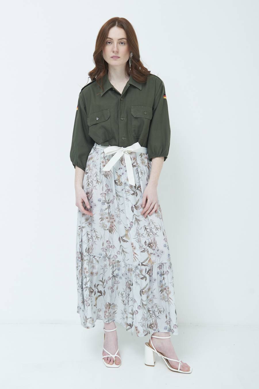 Kikisix ABITO GONNA FANTASIA VINTAGE GRIGIO Sconto