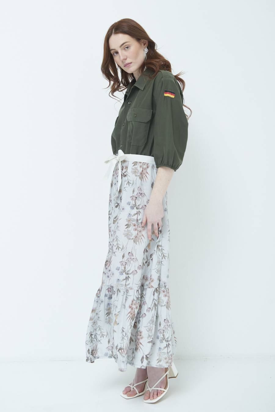 Kikisix ABITO GONNA FANTASIA VINTAGE GRIGIO Sconto