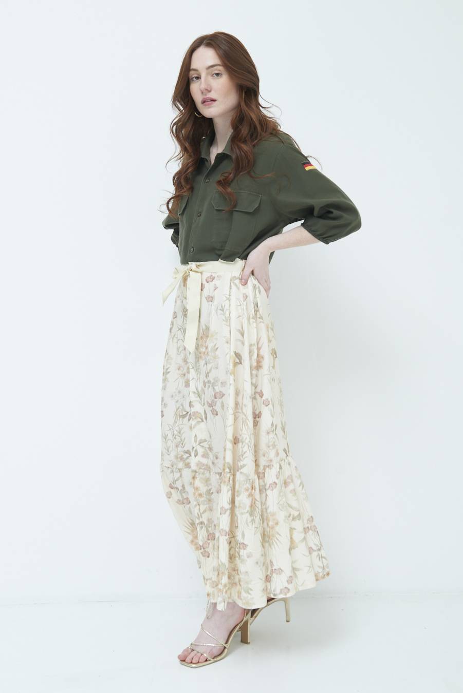 Kikisix ABITO GONNA FANTASIA VINTAGE BEIGE Offerta