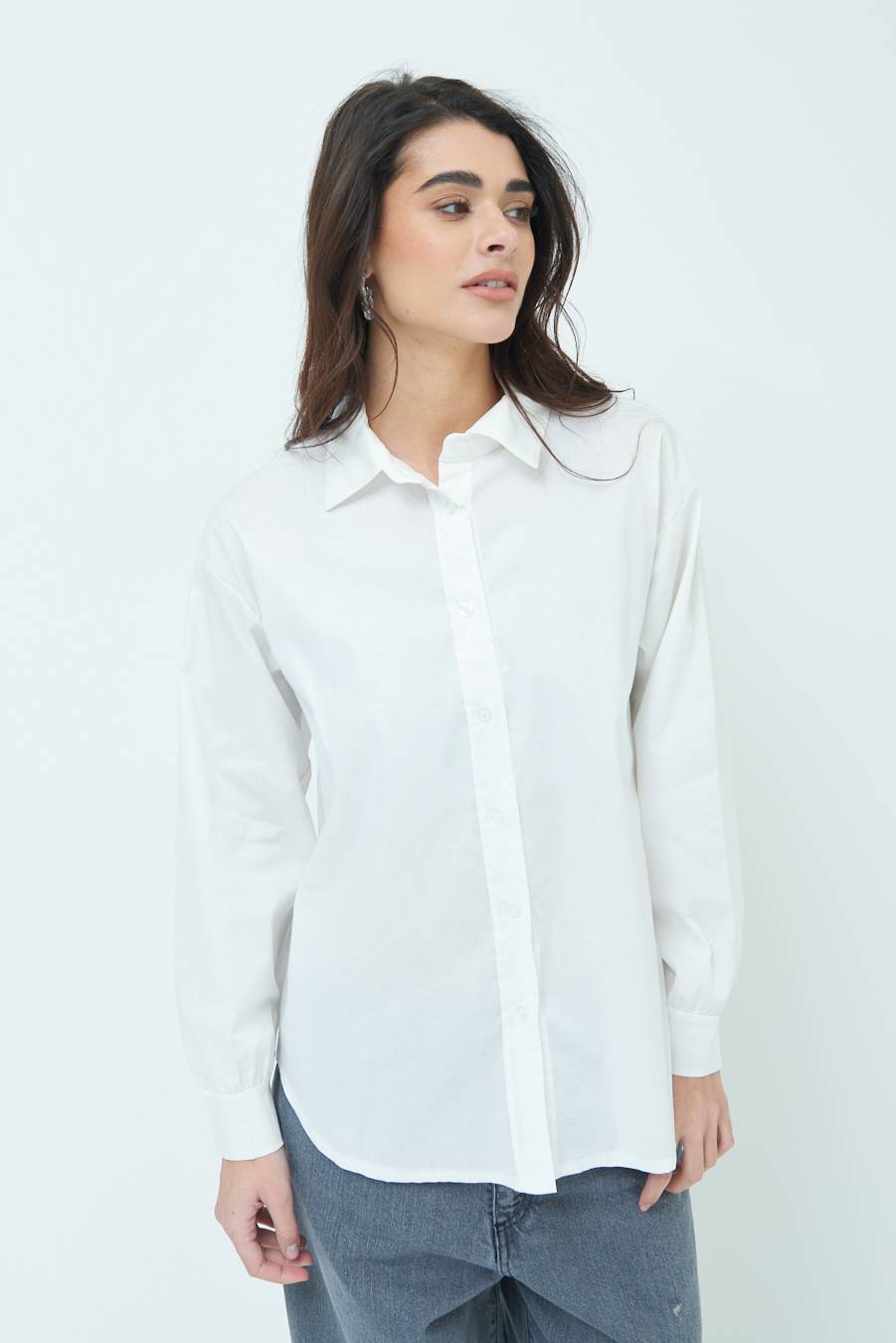 Kikisix CAMICIA MANICA AMPIA BIANCO Affare Del Giorno