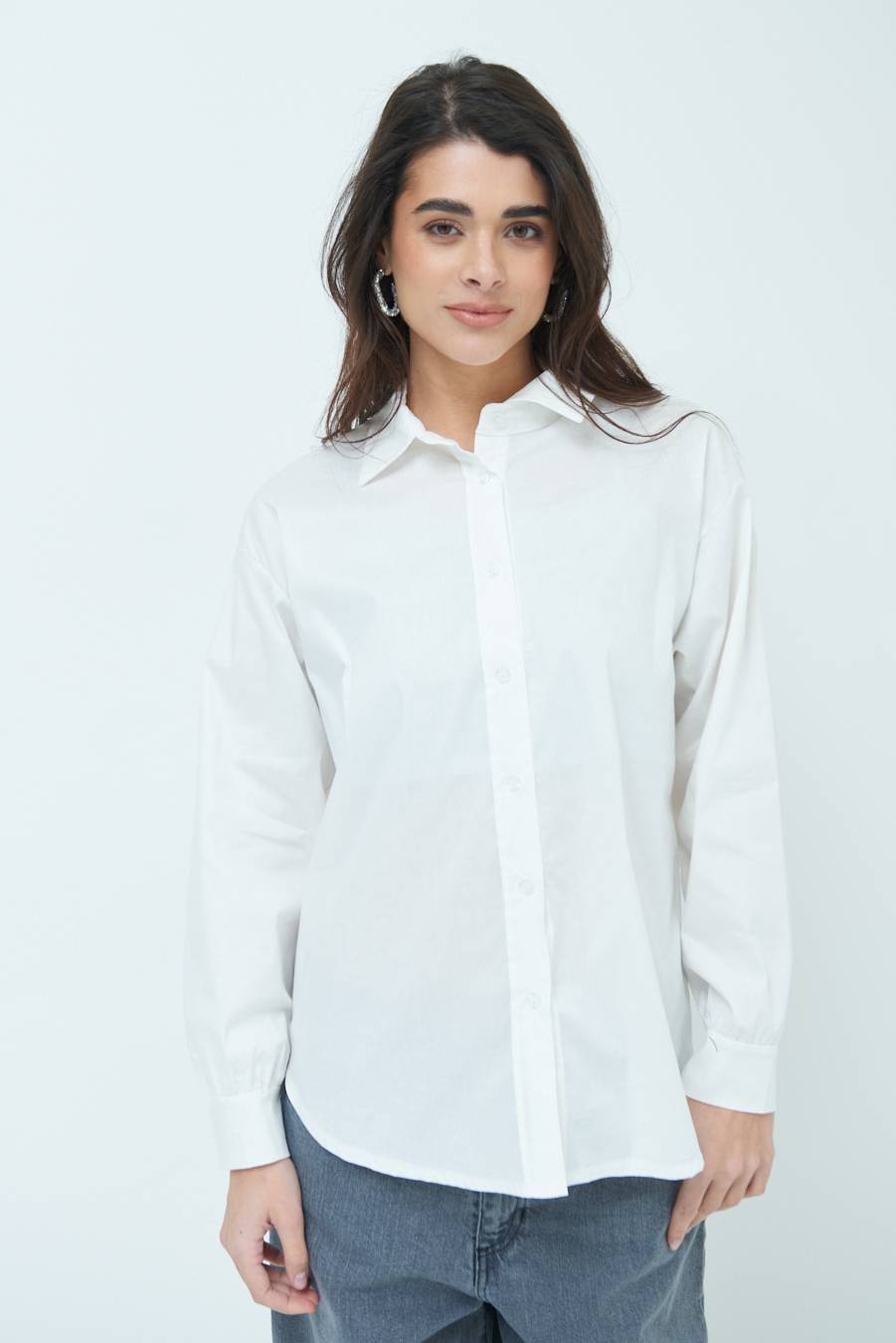 Kikisix CAMICIA MANICA AMPIA BIANCO Affare Del Giorno
