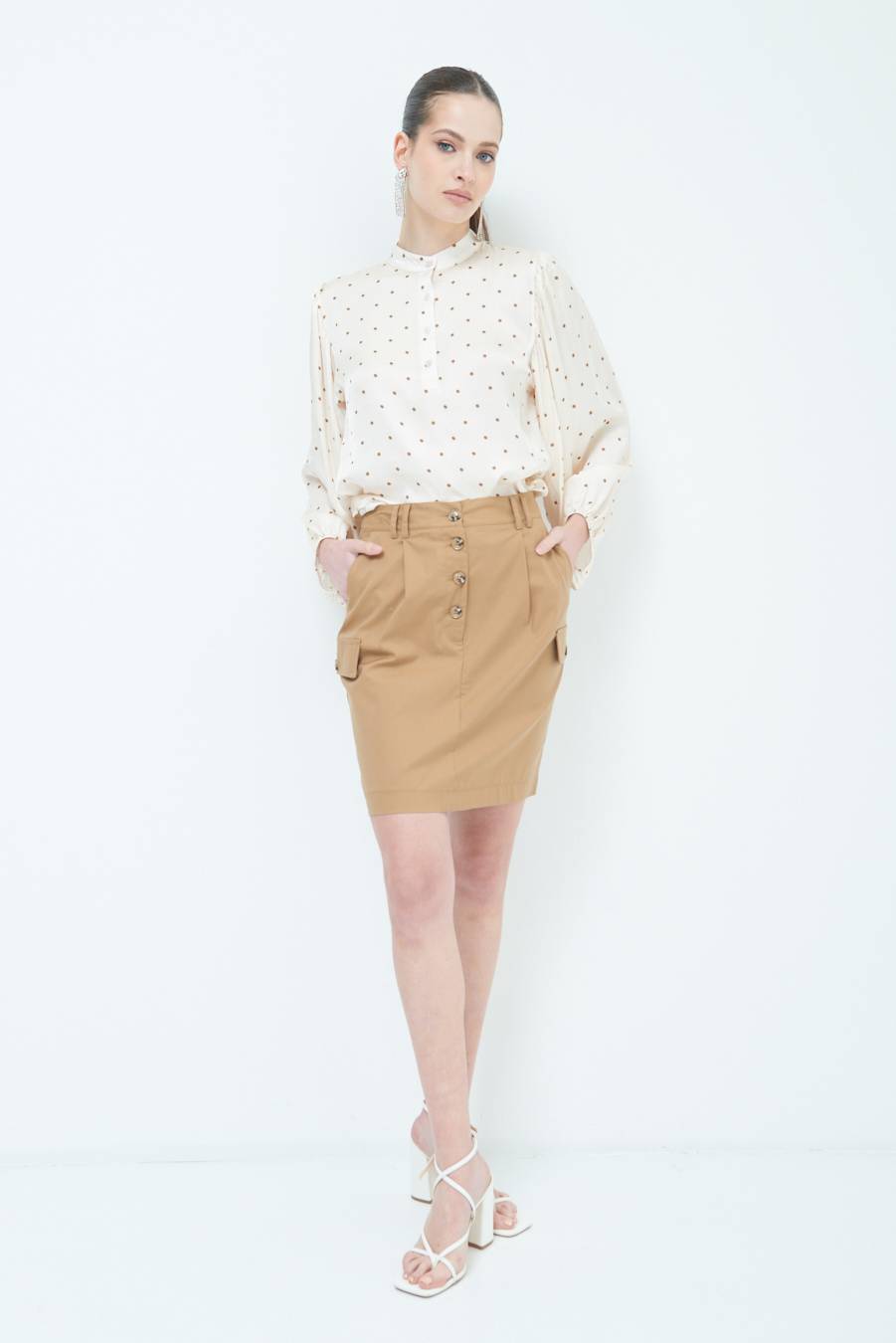 Kikisix MINIGONNA TASCONI BEIGE Shopping Online