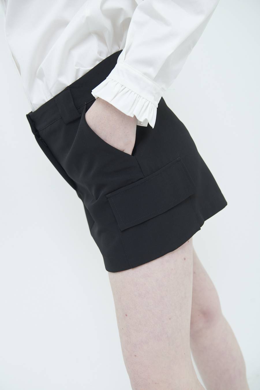 Kikisix PANTAGONNA CARGO CADI NERO Saldi Di Fabbrica