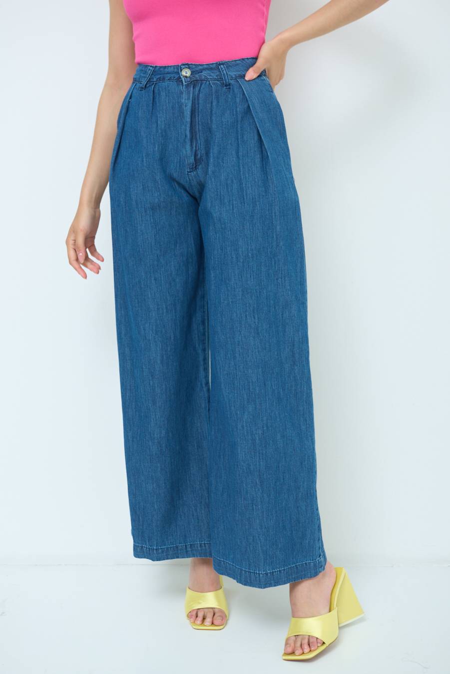 Kikisix PANTALONE CHAMBRAY PINCES JEANS Consegna Veloce