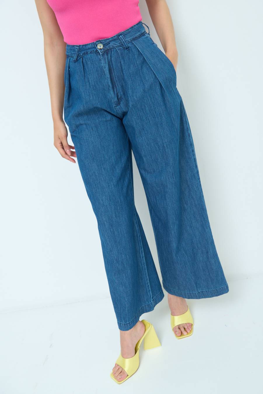 Kikisix PANTALONE CHAMBRAY PINCES JEANS Consegna Veloce
