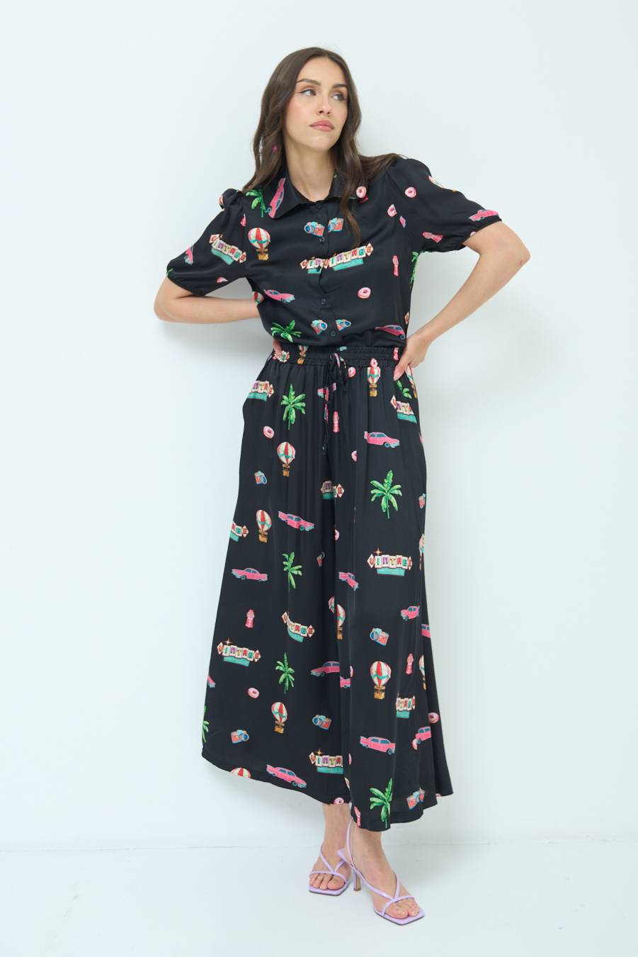 Kikisix PANTALONE PALAZZO NERO Shopping Online