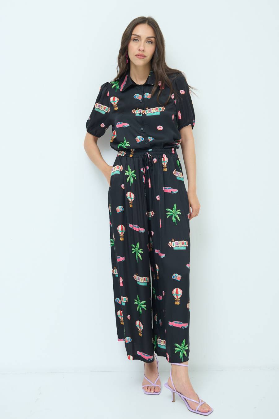 Kikisix PANTALONE PALAZZO NERO Shopping Online