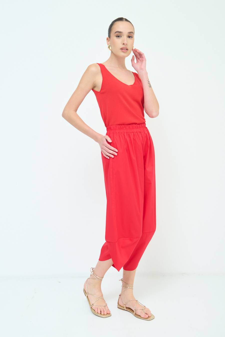 Kikisix PANTALONE OVER ROSSO Outlet