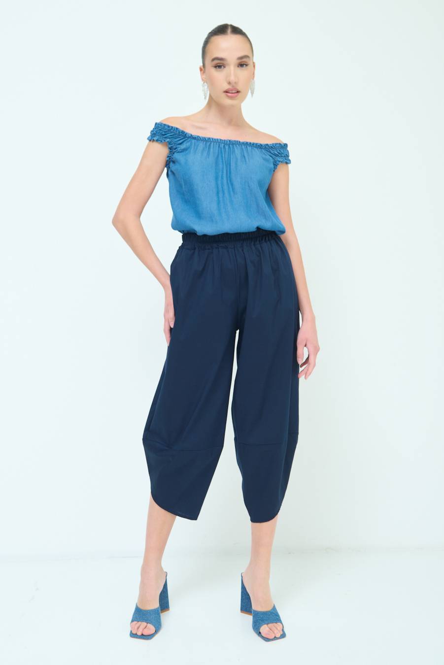 Kikisix PANTALONE OVER BLU In Vendita