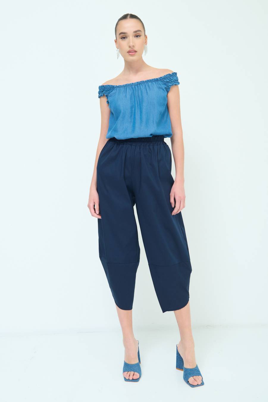 Kikisix PANTALONE OVER BLU In Vendita