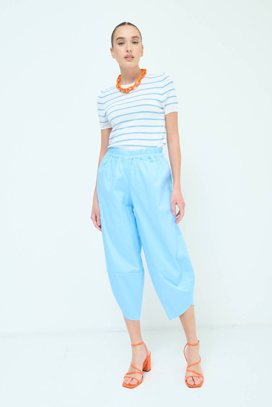Kikisix PANTALONE OVER AZZURRO Offerte