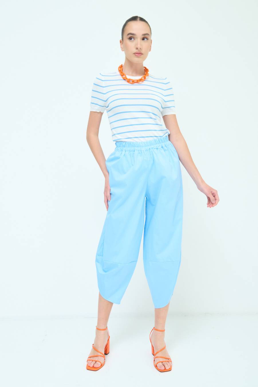 Kikisix PANTALONE OVER AZZURRO Offerte