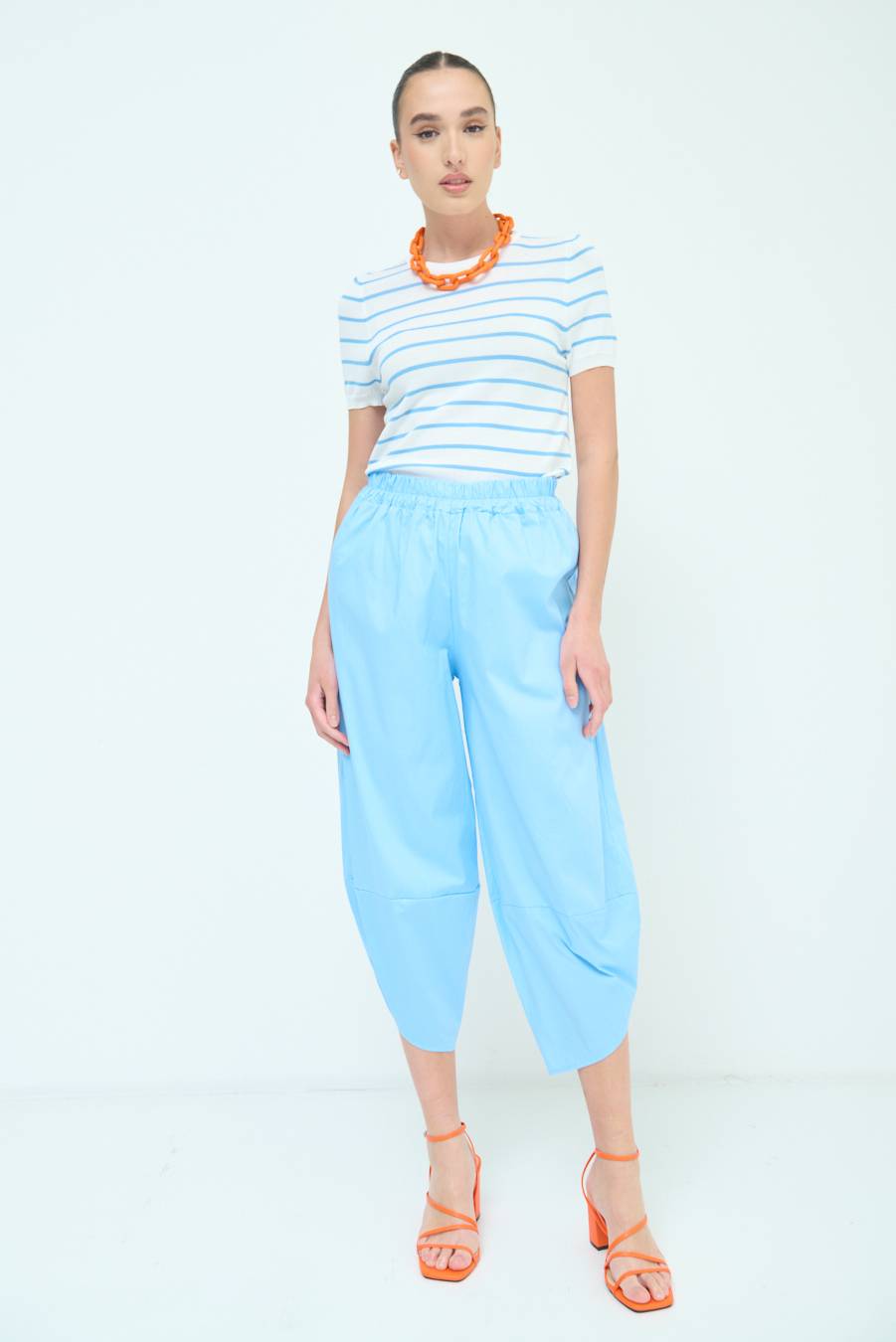 Kikisix PANTALONE OVER AZZURRO Offerte