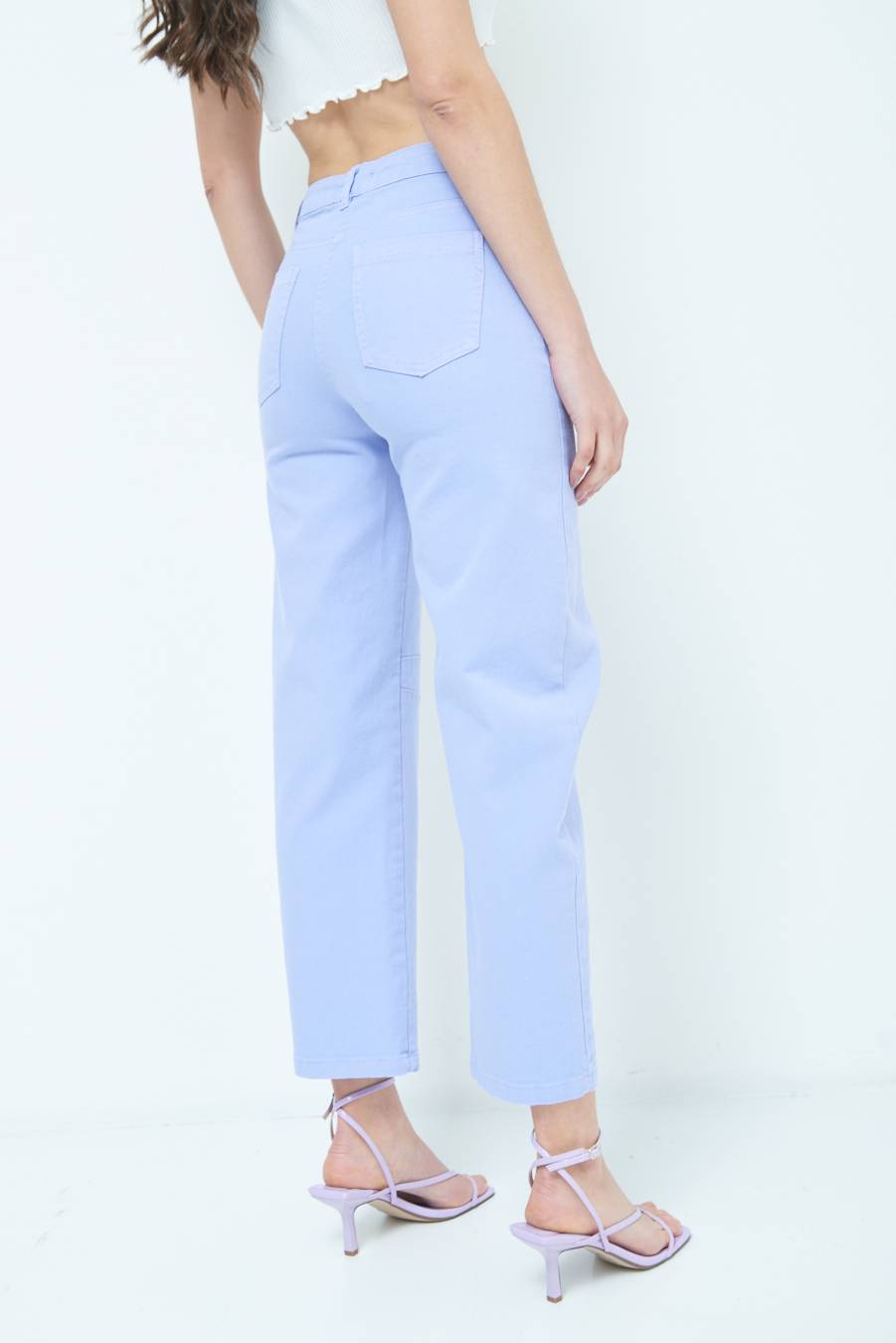 Kikisix PANTALONE LINEA UOVO LILLA Vendita Calda