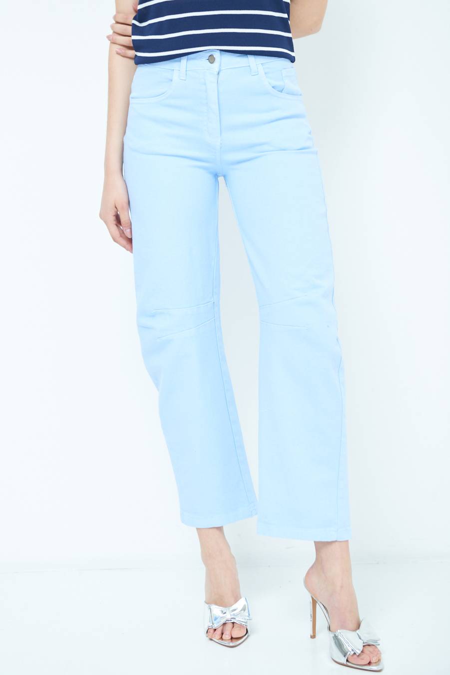 Kikisix PANTALONE LINEA UOVO CELESTE Vendita Economica