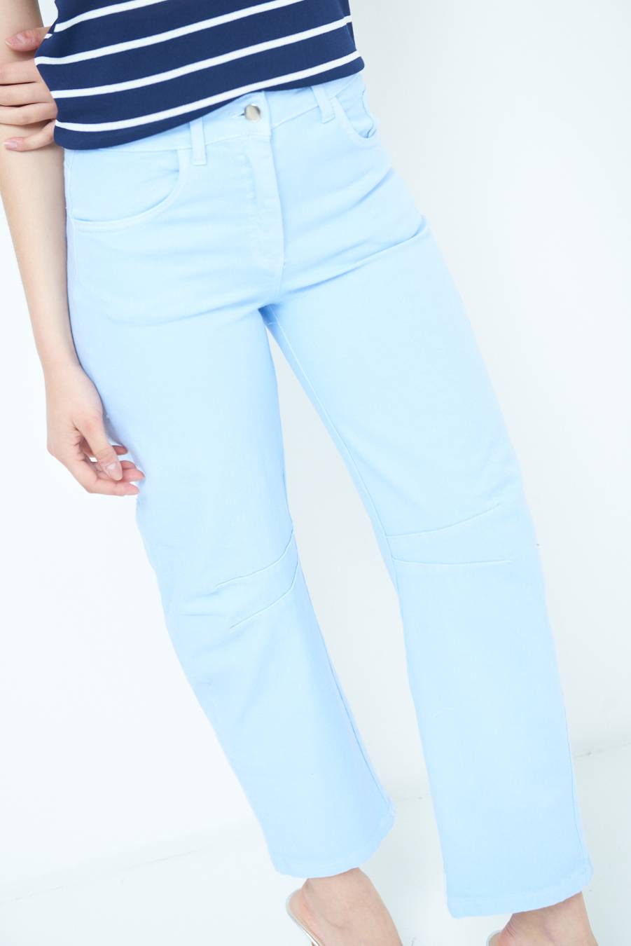 Kikisix PANTALONE LINEA UOVO CELESTE Vendita Economica