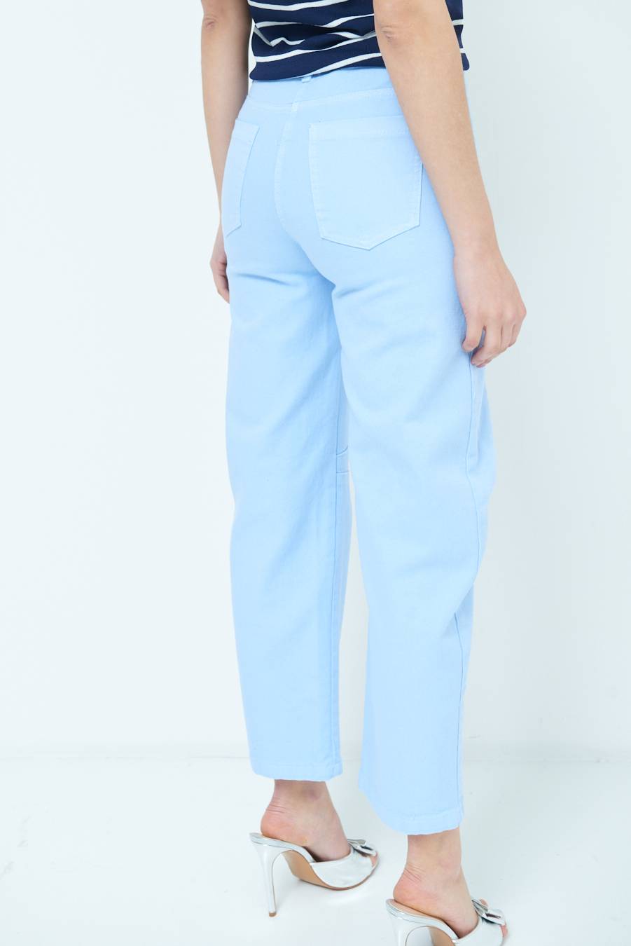 Kikisix PANTALONE LINEA UOVO CELESTE Vendita Economica