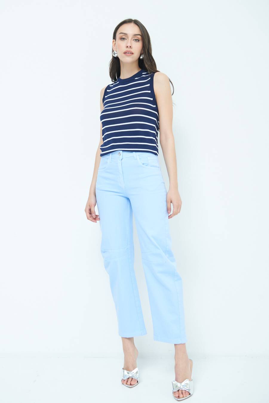 Kikisix PANTALONE LINEA UOVO CELESTE Vendita Economica