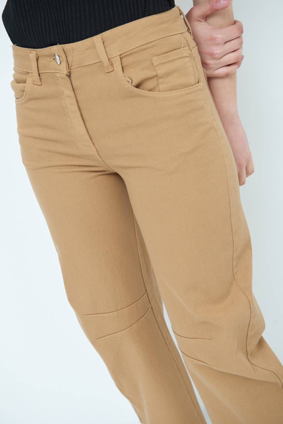 Kikisix PANTALONE LINEA UOVO CAMMELLO Saldi Di Fabbrica