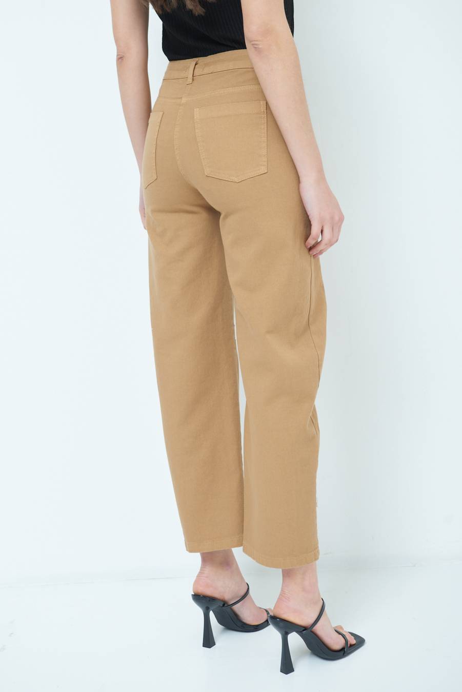 Kikisix PANTALONE LINEA UOVO CAMMELLO Saldi Di Fabbrica