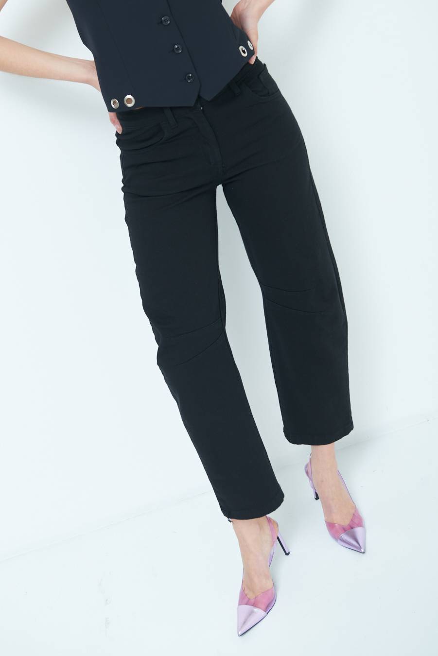Kikisix PANTALONE LINEA UOVO NERO I Più Venduti