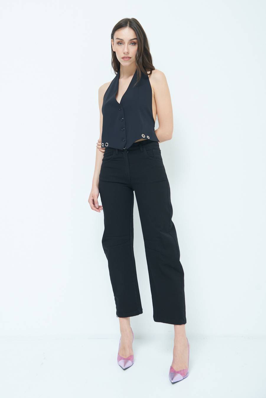 Kikisix PANTALONE LINEA UOVO NERO I Più Venduti