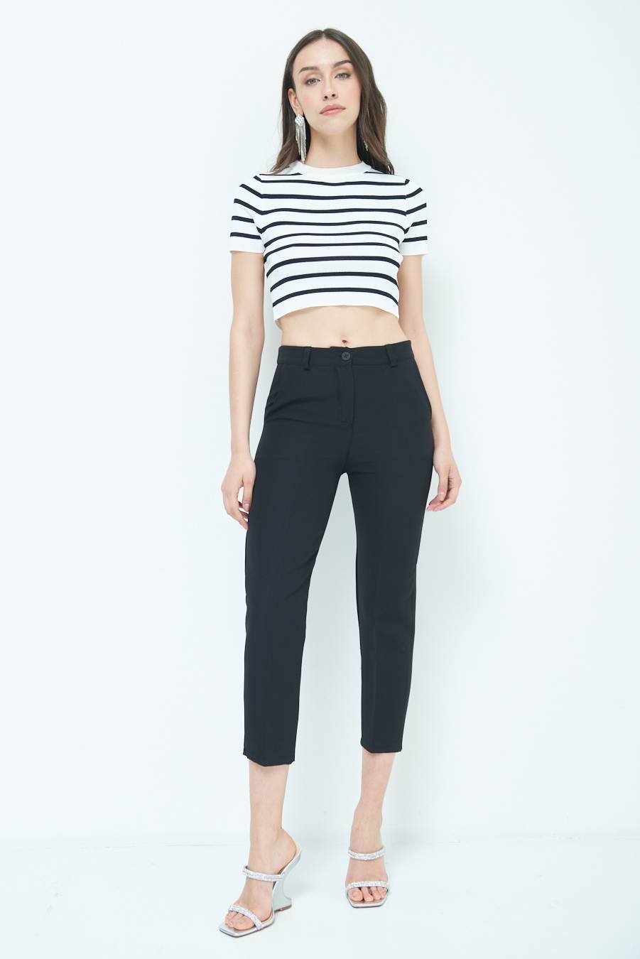 Kikisix PANTALONE SIGARETTA NERO Negozio