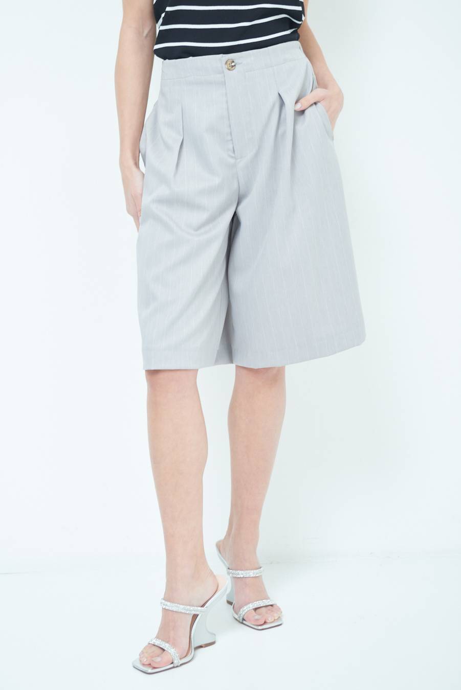 Kikisix PANTA GONNA 3/4 SILVER Nuova