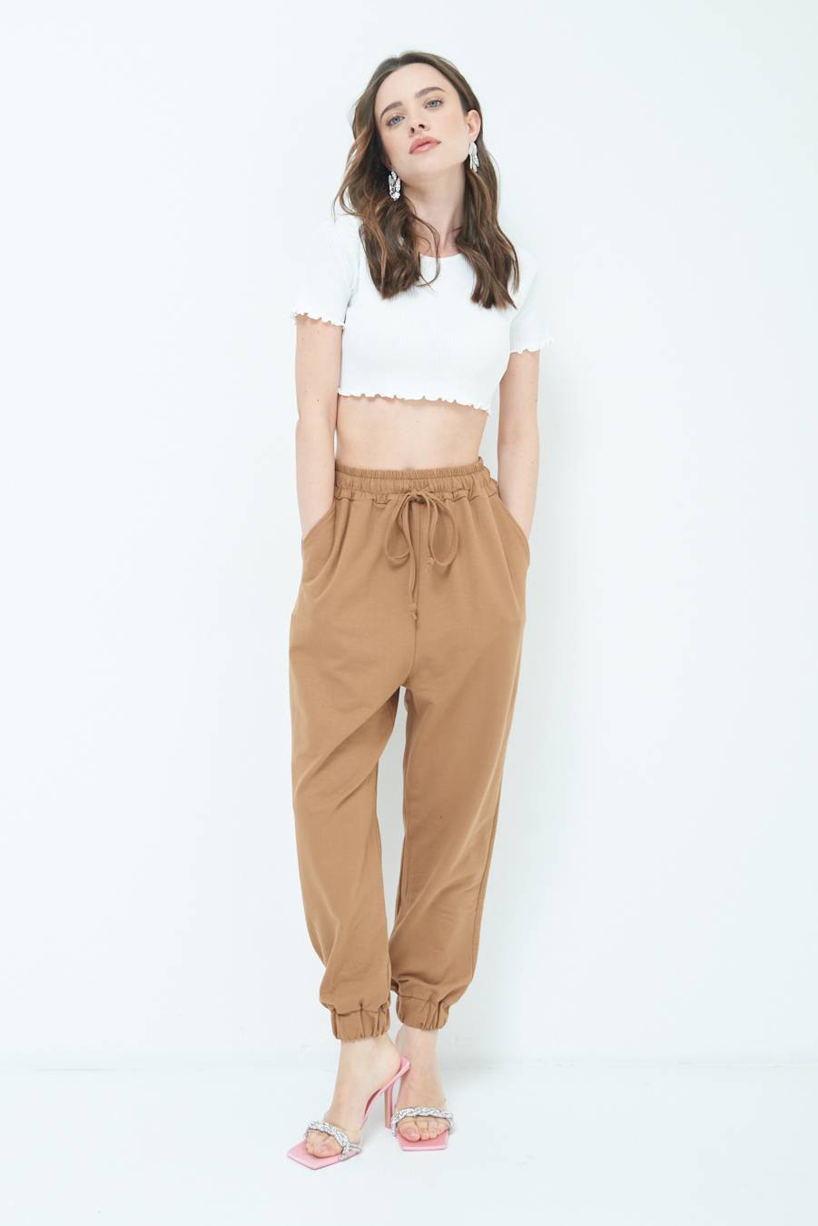 Kikisix PANTALONE TUTA TABACCO Italia