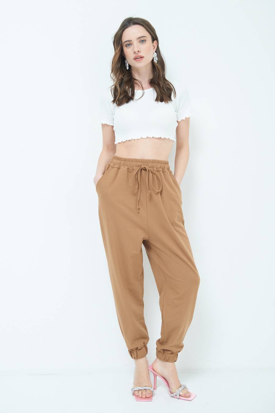 Kikisix PANTALONE TUTA TABACCO Italia