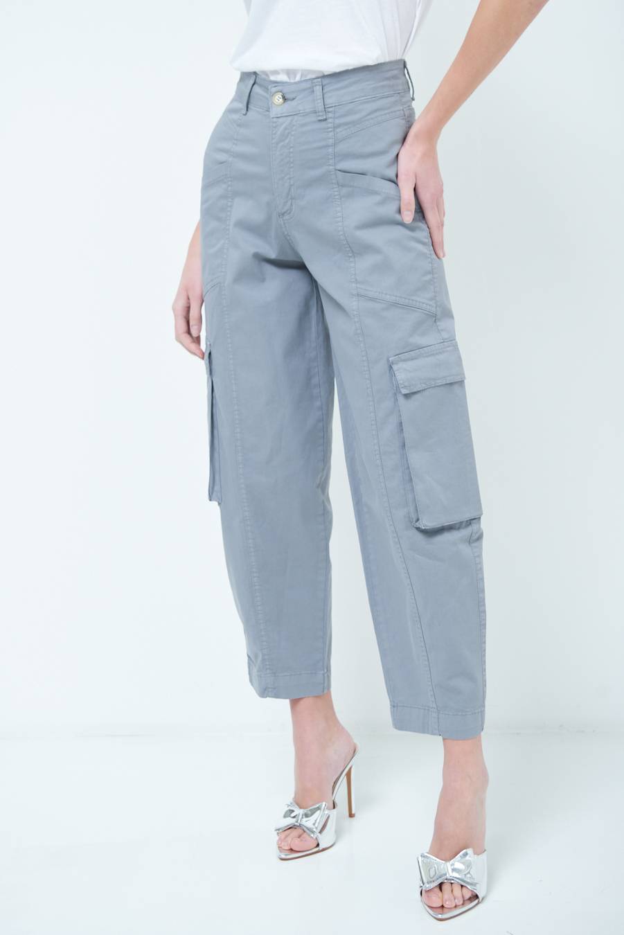 Kikisix PANTALONE TASCONI GRIGIO 2025