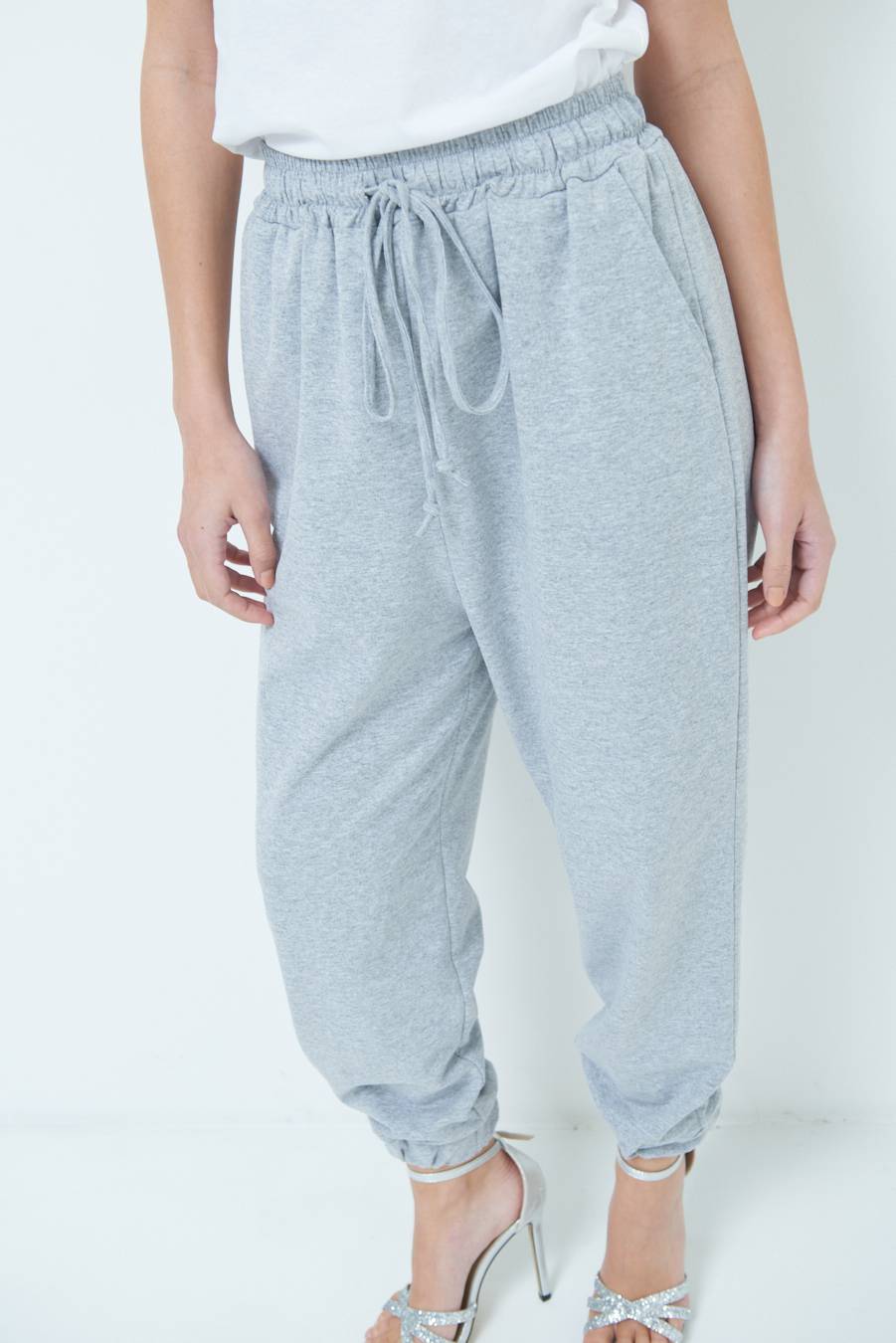 Kikisix PANTALONE TUTA GRIGIO Spedizione Gratuita