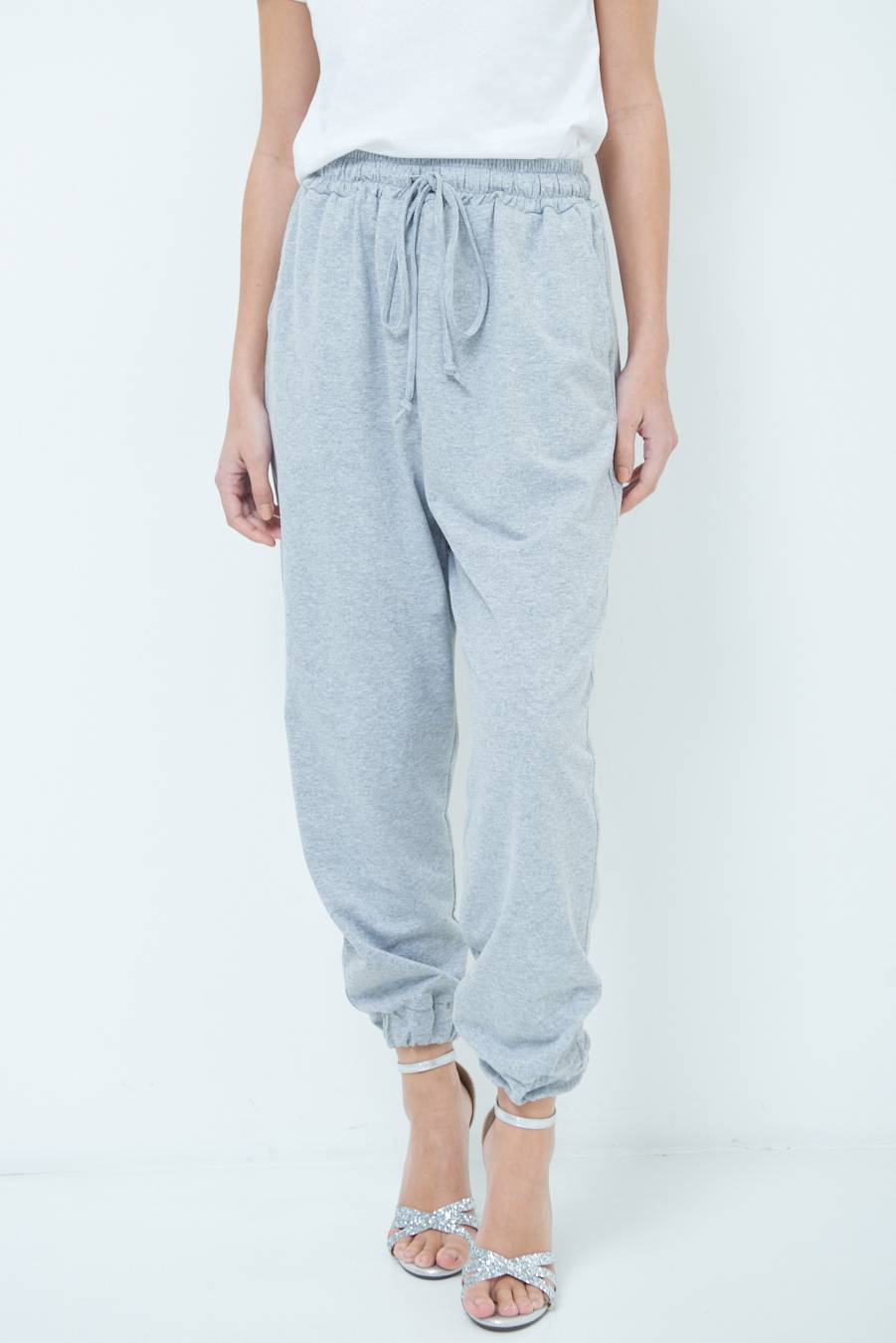 Kikisix PANTALONE TUTA GRIGIO Spedizione Gratuita