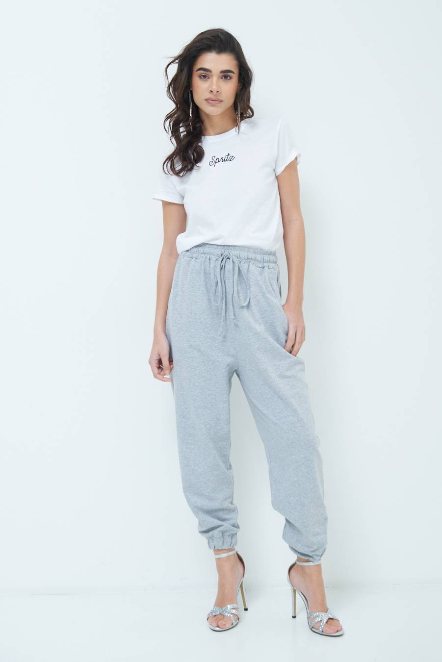 Kikisix PANTALONE TUTA GRIGIO Spedizione Gratuita