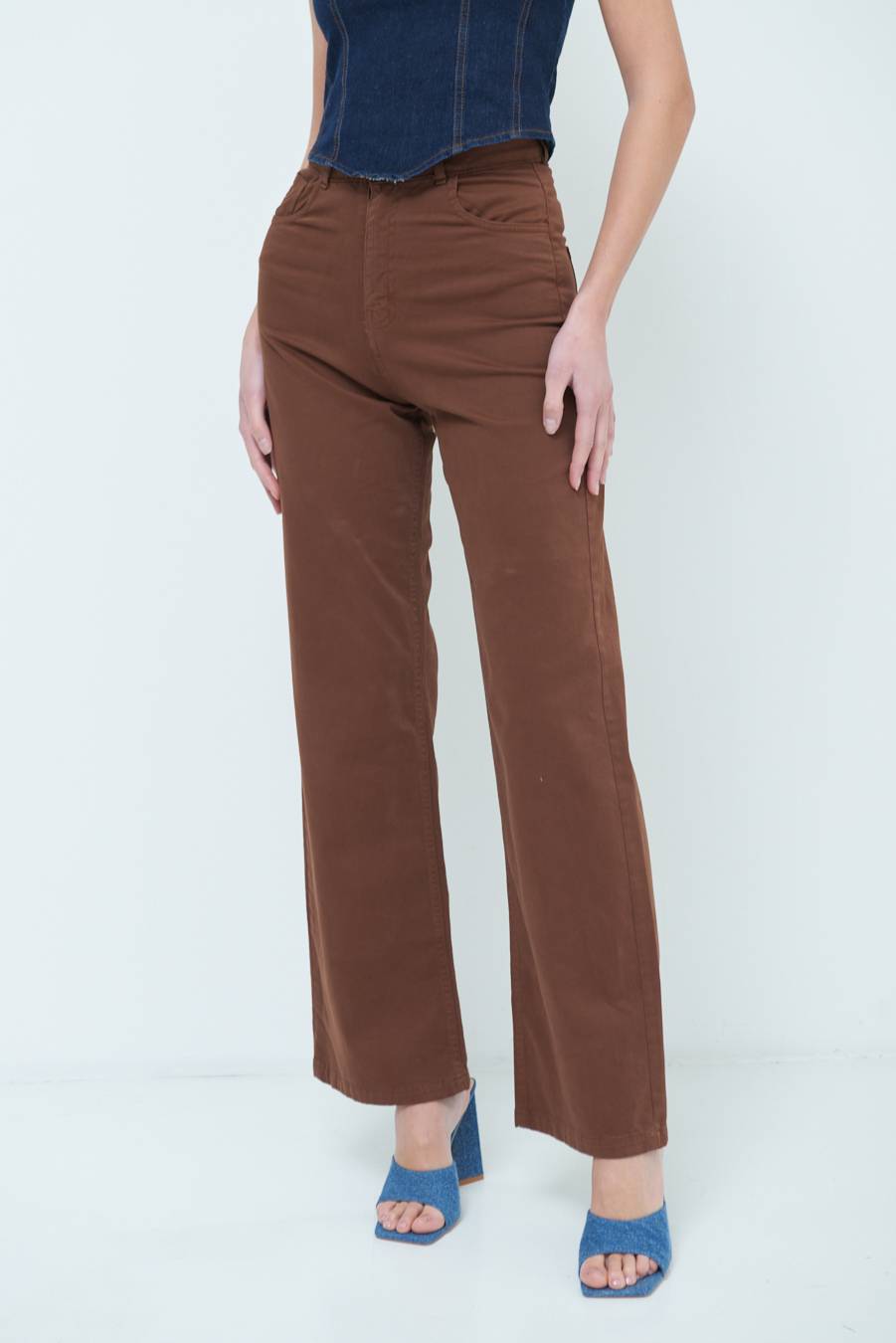 Kikisix PANTALONE PALAZZO MORO Qualità Garantita