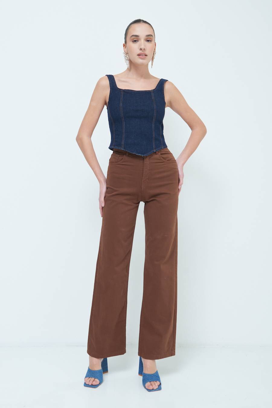 Kikisix PANTALONE PALAZZO MORO Qualità Garantita