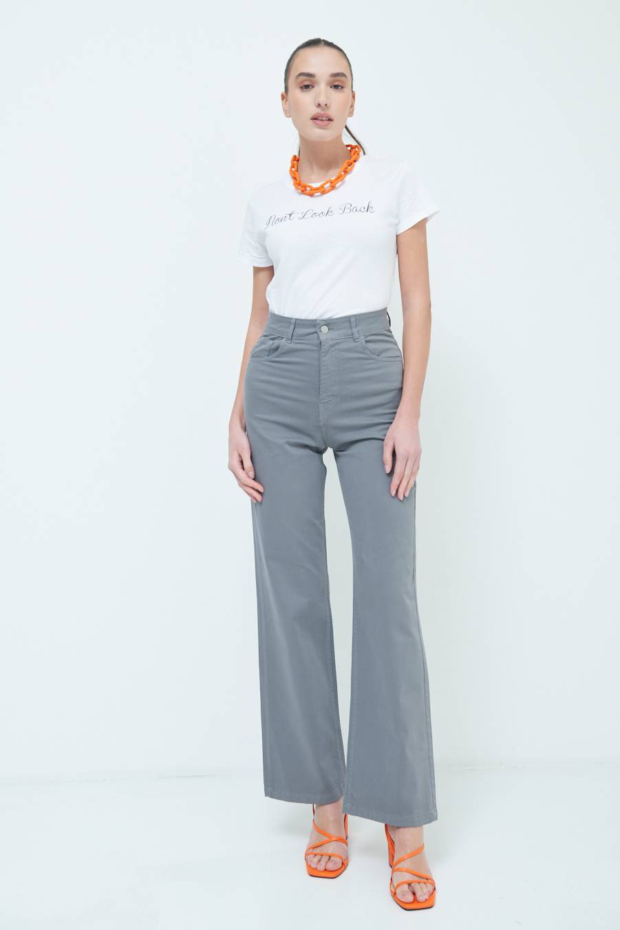 Kikisix PANTALONE PALAZZO GRIGIO Negozi Online