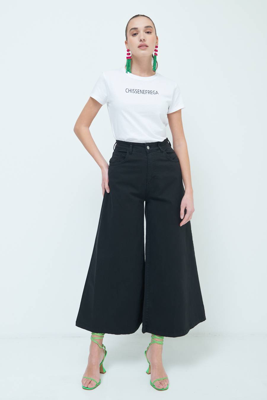 Kikisix PANTALONE/GONNA GABARDINA NERO Fino Al -60%