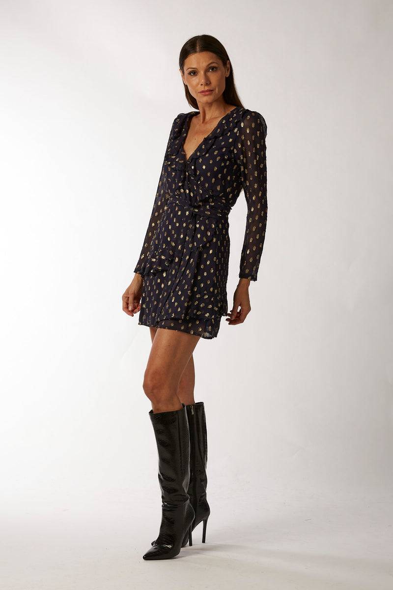La Kore CAIRO short dress viscose lame Italia