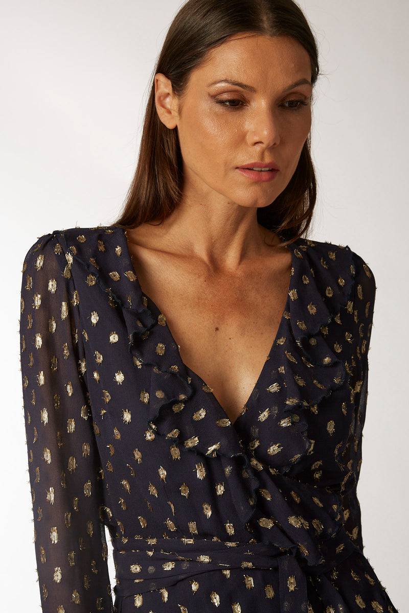 La Kore CAIRO short dress viscose lame Italia